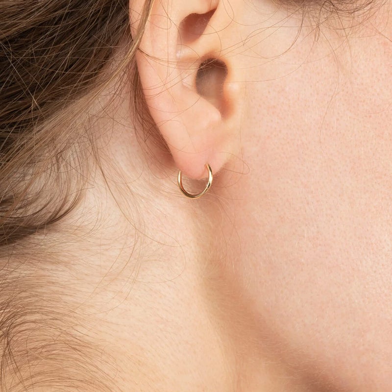 EPIRORA EPIRPRA Silver Hoop Earrings- Cartilage Earring Small Hoop Earrings for Women Men,4 Pairs of Hypoallergenic 925 Sterling Silver Tragus Earrings(Gold,8mm/10mm/12mm/14mm) - Image 4